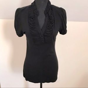 Forever 21 Black V-Neck Top